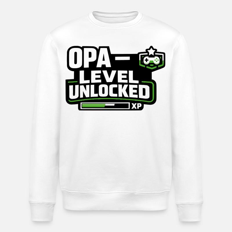 Level Freigeschaltet Gaming - Stanley/Stella Unisex Bio-Sweatshirt ROLLER - Weiß