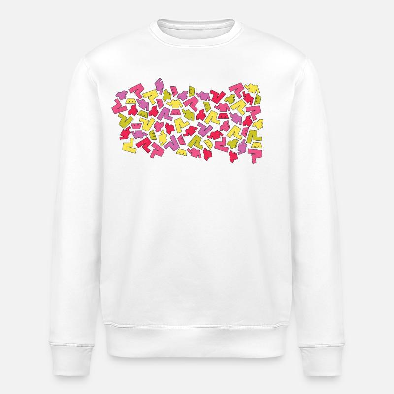 Cool clothing pattern  - Stanley/Stella ROLLER Unisex Organic Sweatshirt - white