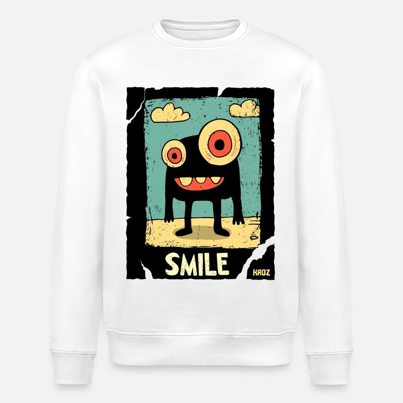 Monstre borgne dans le sable - Sweat bio ROLLER Stanley/Stella Unisexe - blanc