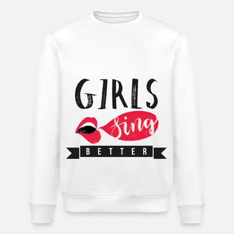 Salzige Mädchen singen besser - Stanley/Stella Unisex Bio-Sweatshirt ROLLER - Weiß