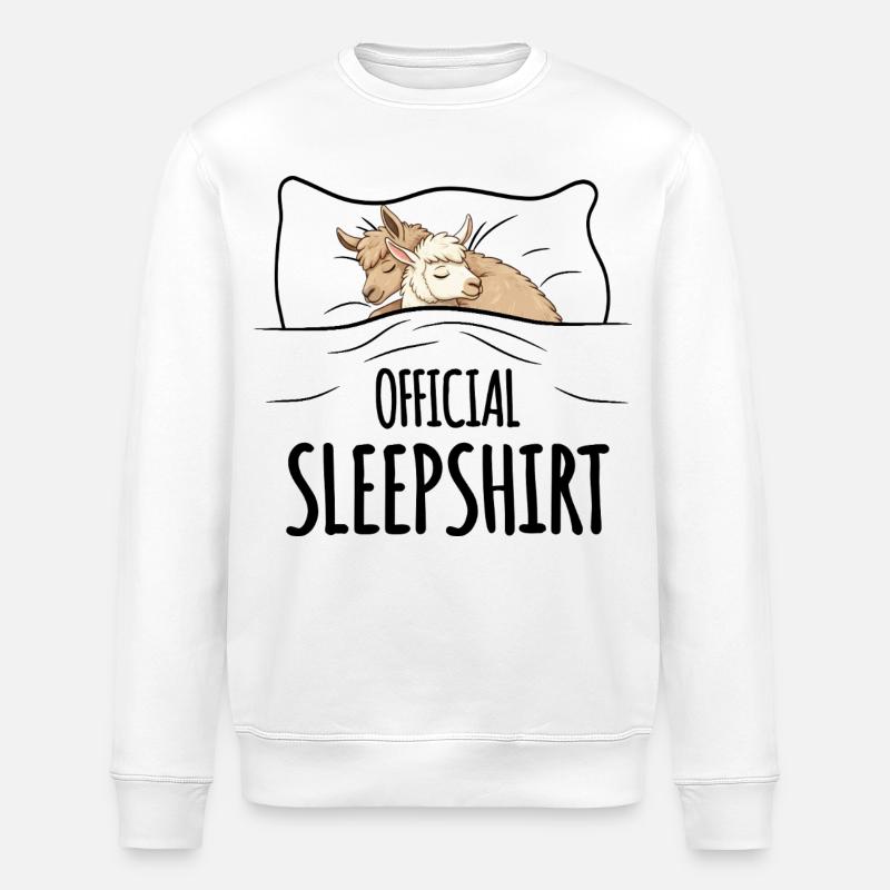Lama Sleepshirt - Stanley/Stella Unisex Bio-Sweatshirt ROLLER - Weiß