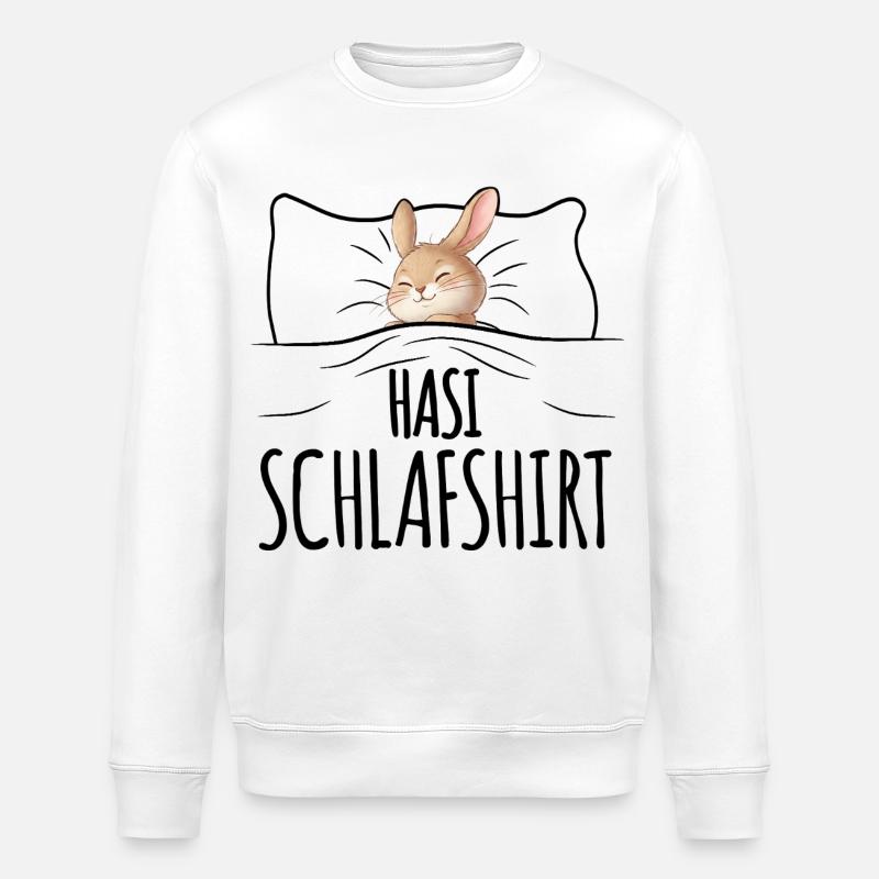 Hasi Schlafshirt - Stanley/Stella Unisex Bio-Sweatshirt ROLLER - Weiß
