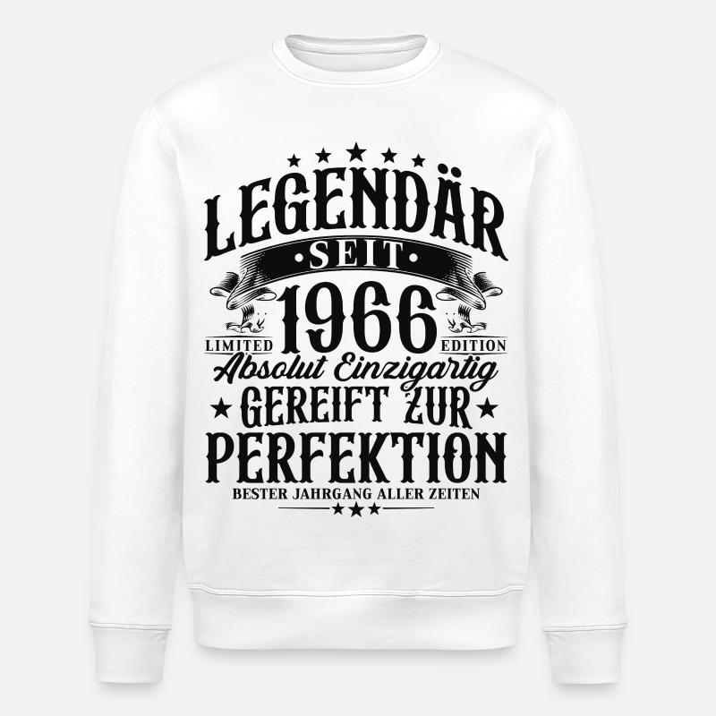 Cadeau d’anniversaire légendaire depuis 1966 - Sweat bio ROLLER Stanley/Stella Unisexe - blanc