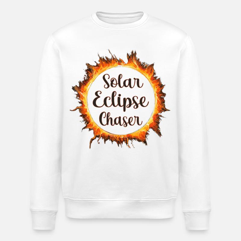 Solar eclipse chaser - Stanley/Stella Unisex Bio-Sweatshirt ROLLER - Weiß