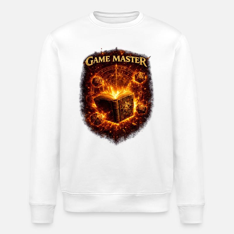 Game Master Fantasy RPG D20 Shirt - Stanley/Stella Unisex Bio-Sweatshirt ROLLER - Weiß