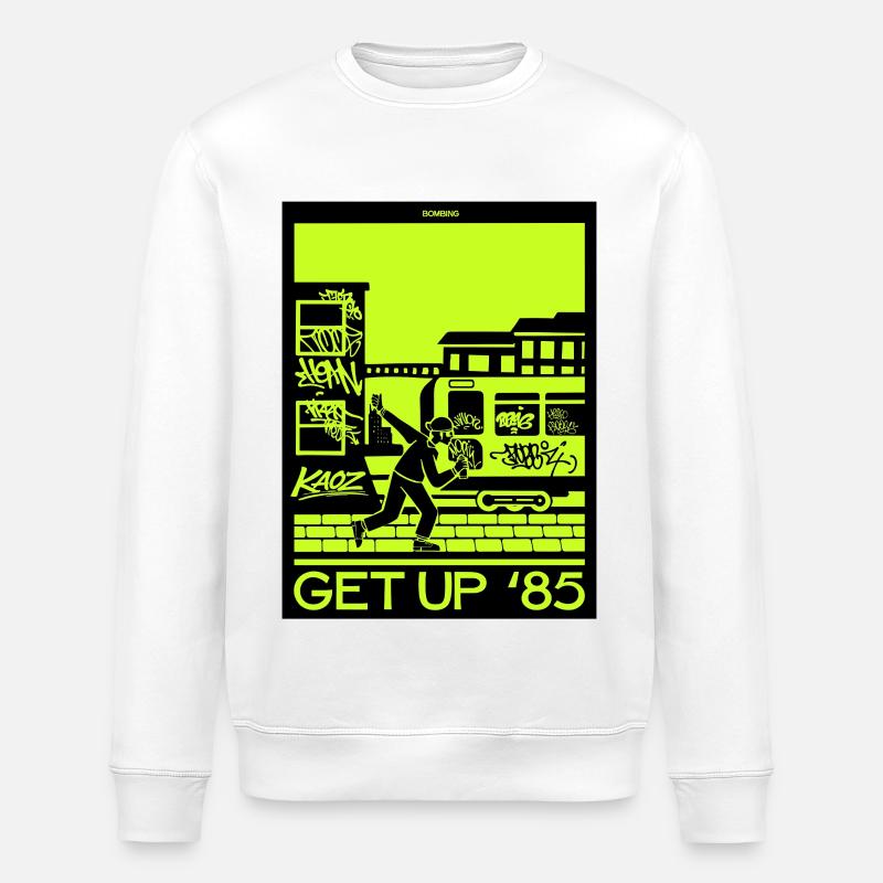 Get Up 85 Graffiti Runner - Stanley/Stella Unisex Bio-Sweatshirt ROLLER - Weiß
