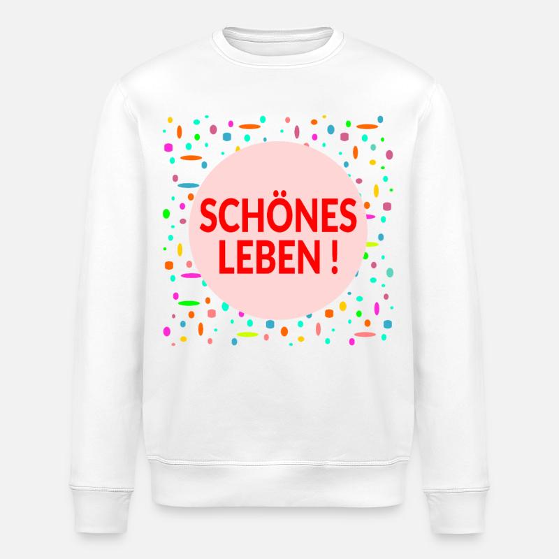 Lebensplan Schönes Leben - Stanley/Stella Unisex Bio-Sweatshirt ROLLER - Weiß