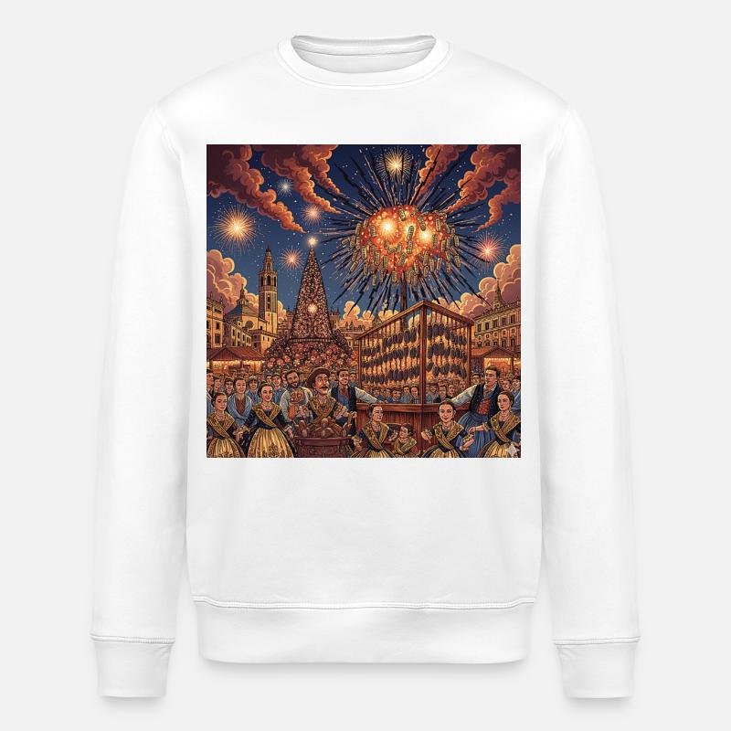 Valencia Fallas - Stanley/Stella Unisex Bio-Sweatshirt ROLLER - Weiß