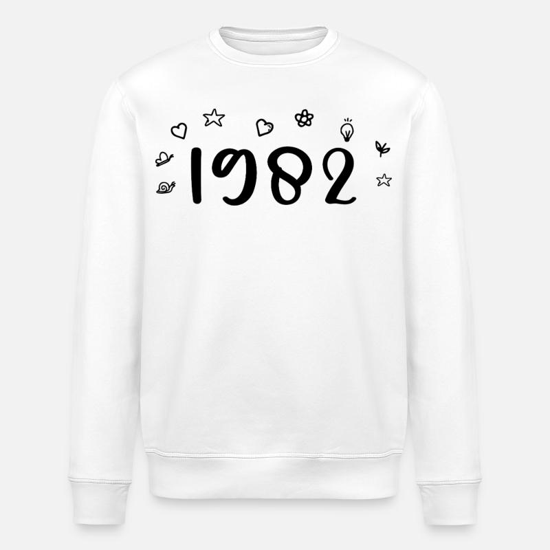1982 Anniversaire 1982 Retro 1982 - Sweat bio ROLLER Stanley/Stella Unisexe - blanc