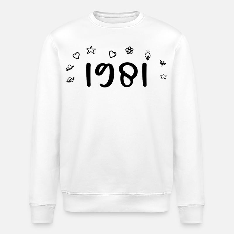 1981 Anniversaire 1981 Retro 1981 - Sweat bio ROLLER Stanley/Stella Unisexe - blanc