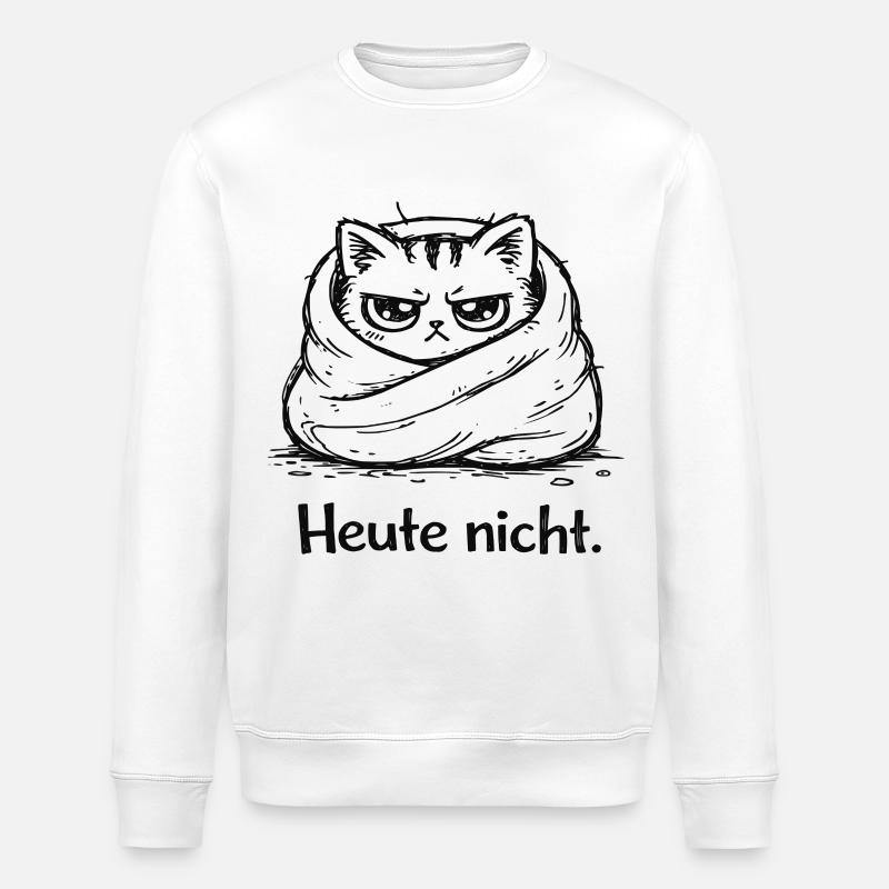 Grumpycat: Not today - Stanley/Stella ROLLER Unisex Organic Sweatshirt - white