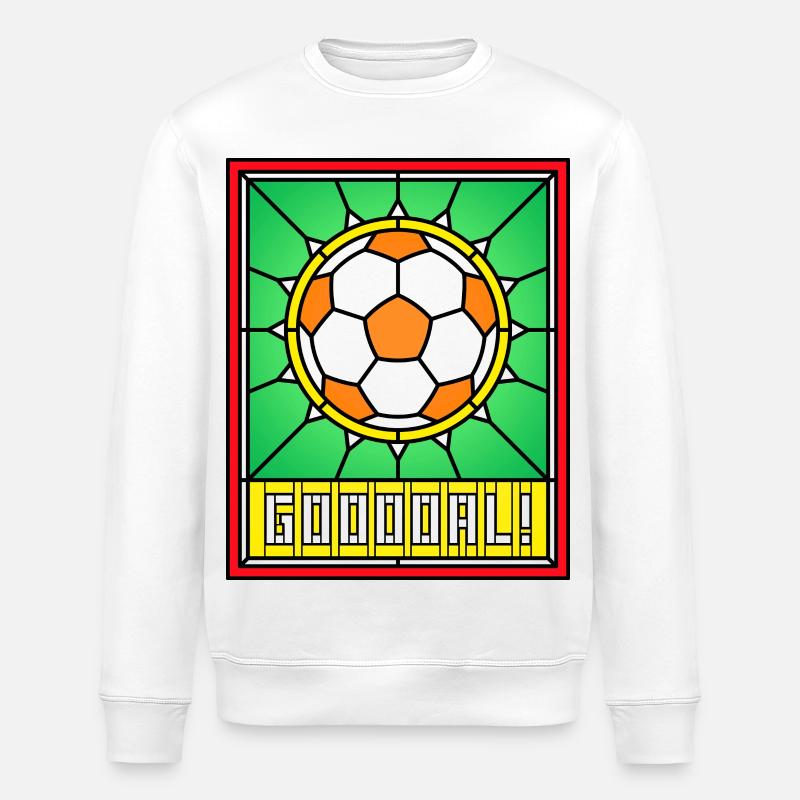 Buntglas-Fußball - Stanley/Stella Unisex Bio-Sweatshirt ROLLER - Weiß