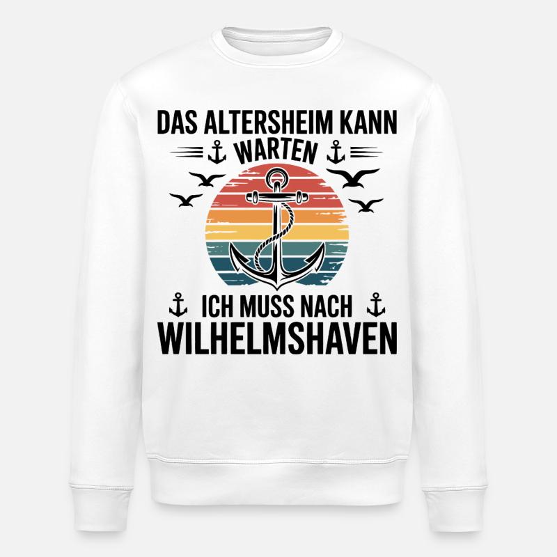Proverbes de Wilhelmshaven Proverbes de Wilhelmshaven - Sweat bio ROLLER Stanley/Stella Unisexe - blanc