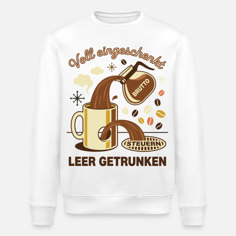 Voll Eingeschenkt Netto - Stanley/Stella Unisex Bio-Sweatshirt ROLLER - Weiß