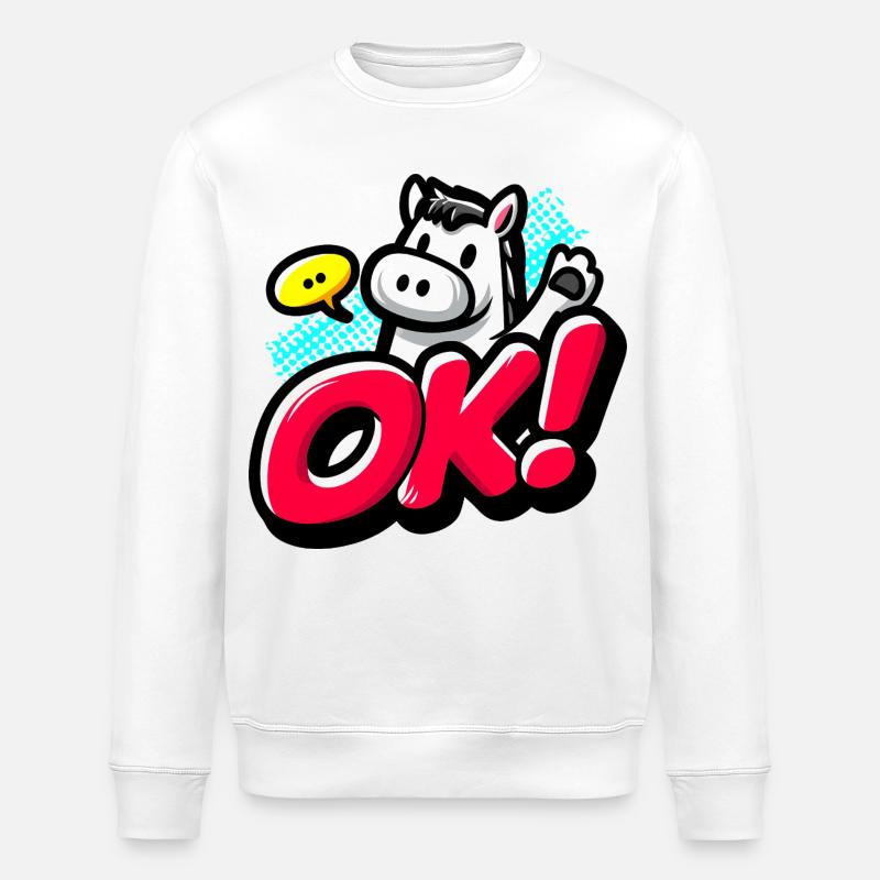 OK Pony - Stanley/Stella Unisex Bio-Sweatshirt ROLLER - Weiß