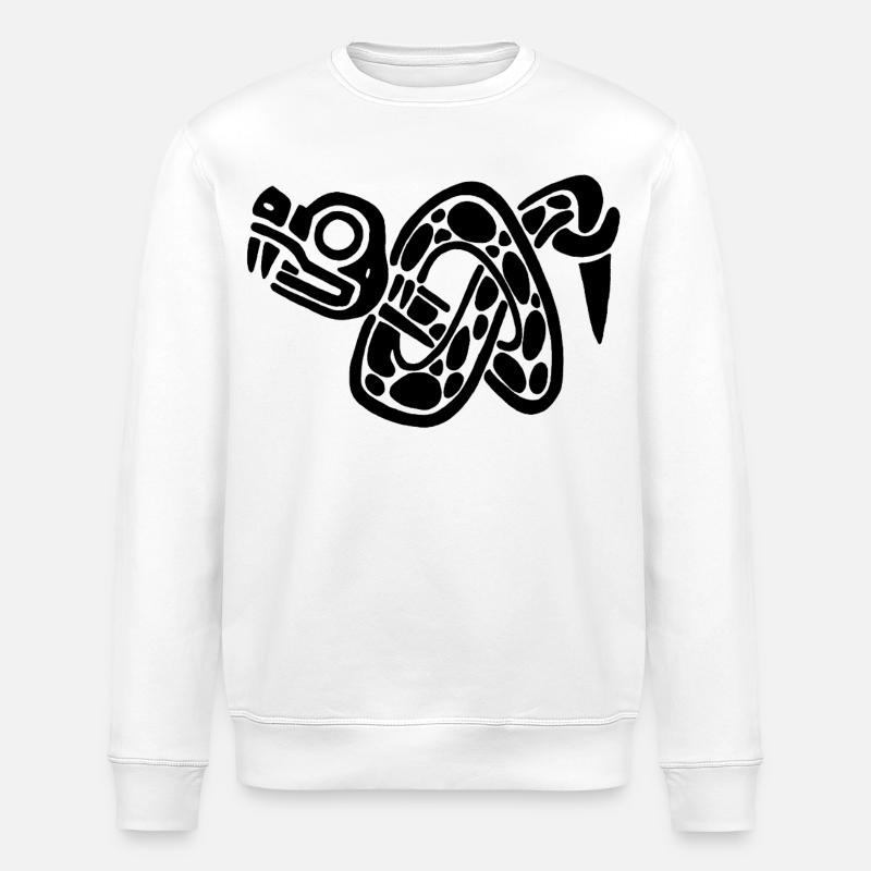 Noeud de serpent noir - Sweat bio ROLLER Stanley/Stella Unisexe - blanc