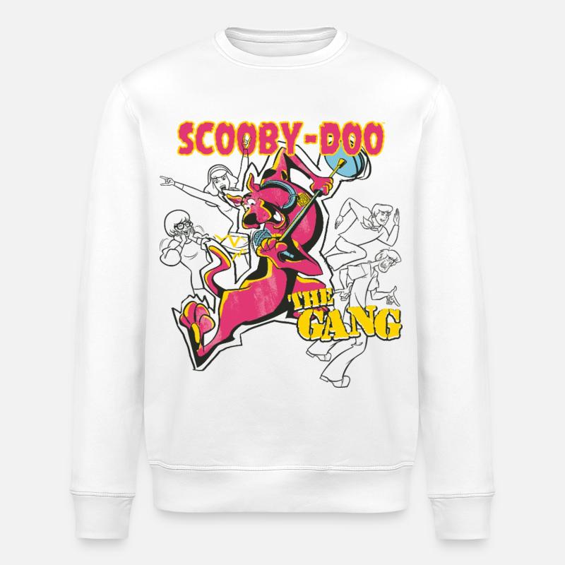 Scooby-Doo med banden - Stanley/Stella økologisk unisex-sweatshirt ROLLER - hvid