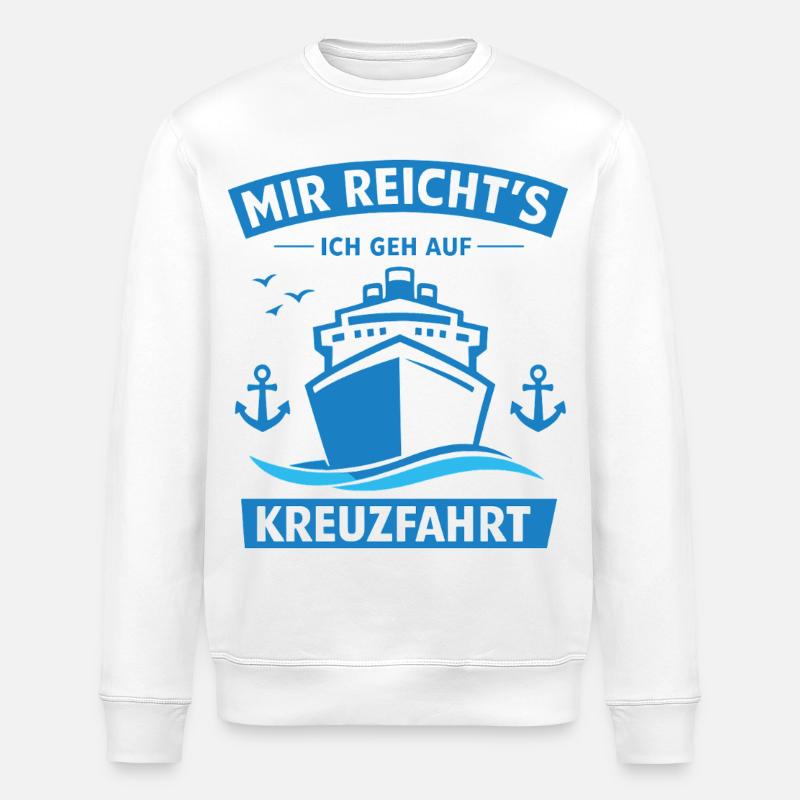 Kreuzfahrt 2026 Geschenk Idee - Stanley/Stella Unisex Bio-Sweatshirt ROLLER - Weiß