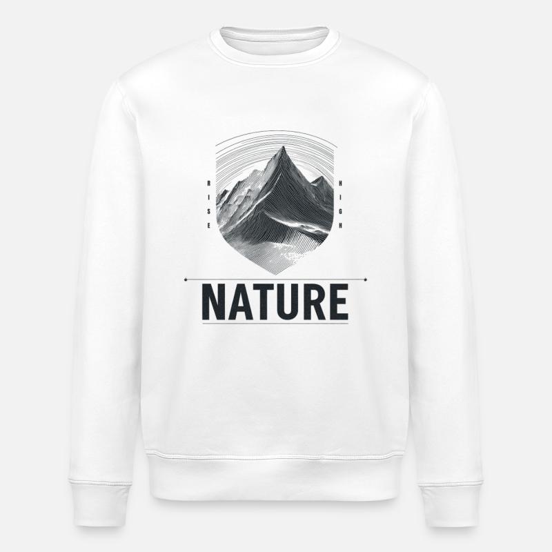 Berglandschaft Shield Nature - Stanley/Stella Unisex Bio-Sweatshirt ROLLER - Weiß