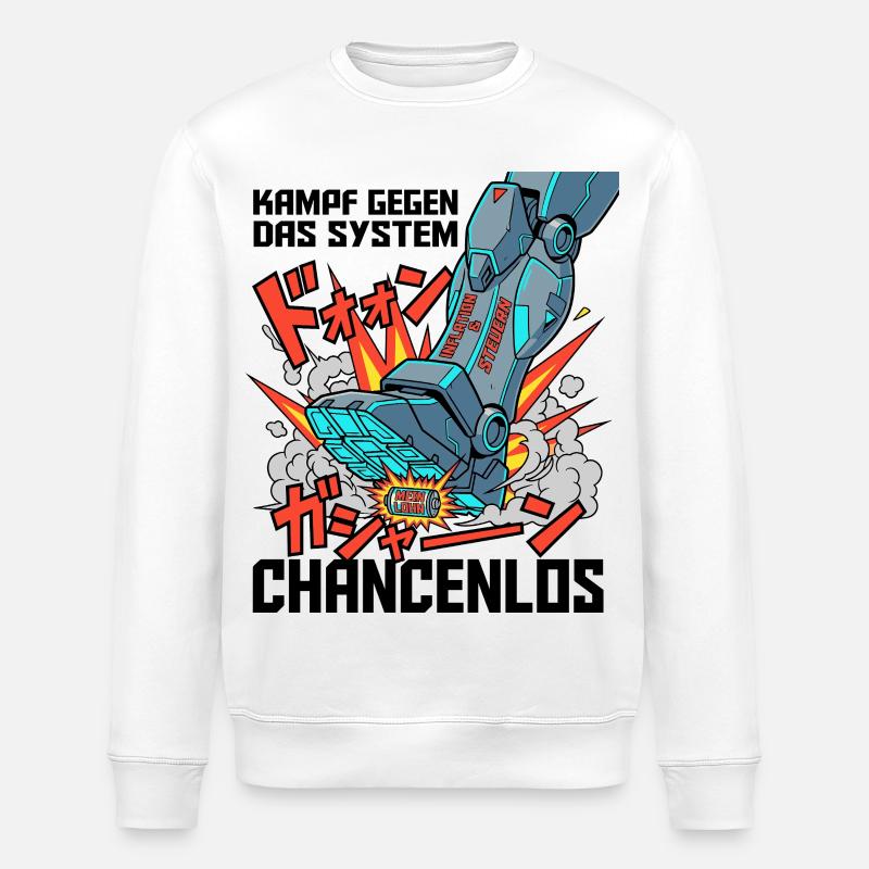 Kampf_Gegen_Das_System - Stanley/Stella ROLLER Unisex Organic Sweatshirt - white