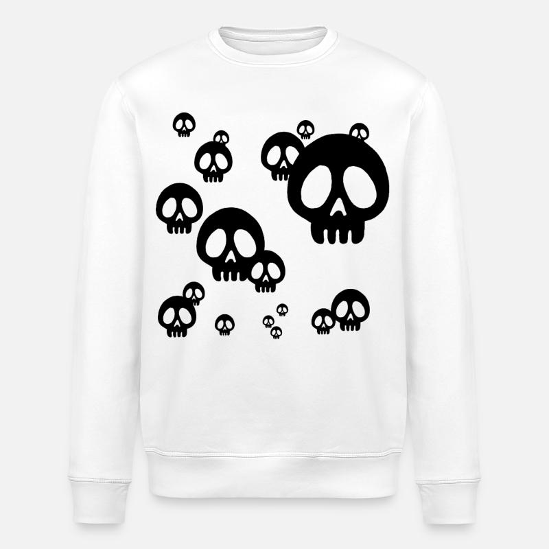 Invasion de crânes noirs - Sweat bio ROLLER Stanley/Stella Unisexe - blanc