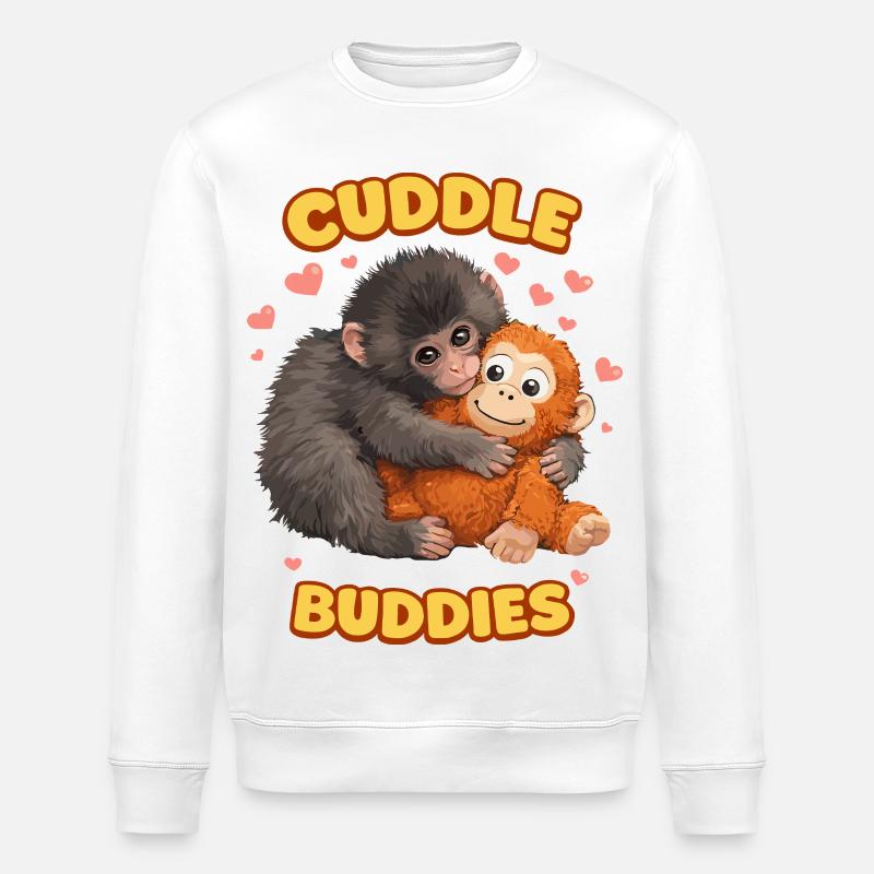 punch the monkey - Stanley/Stella Unisex Bio-Sweatshirt ROLLER - Weiß
