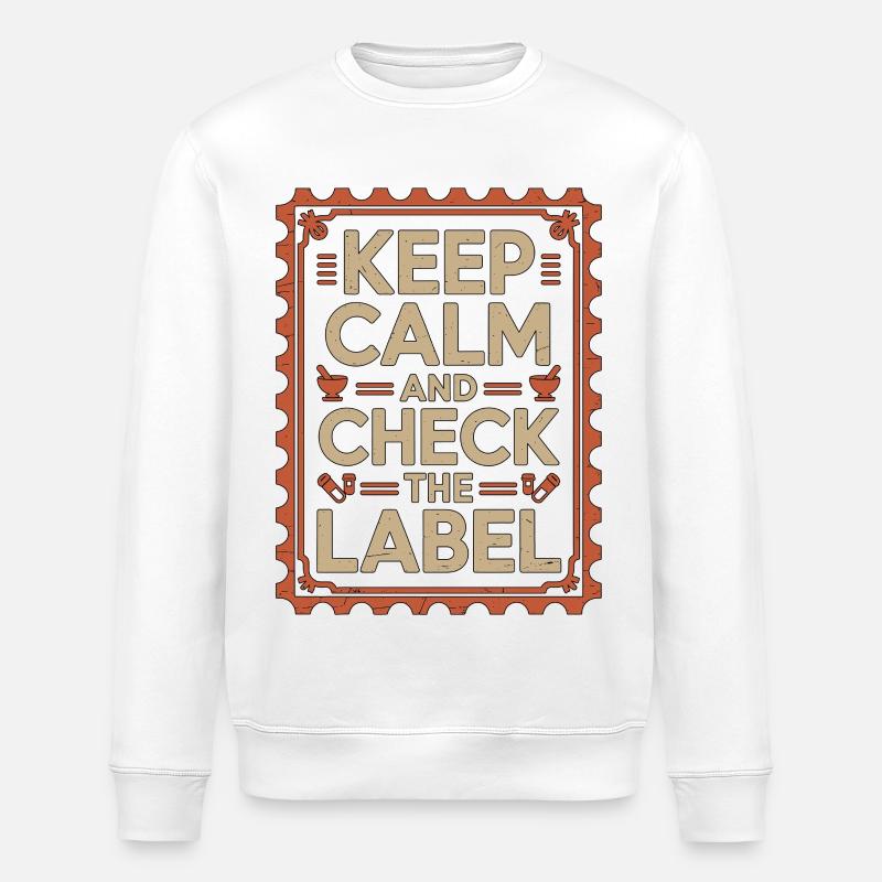 Pharmacist Student Counting Pills Pharmacy Trainee - Stanley/Stella ROLLER Unisex Organic Sweatshirt - white