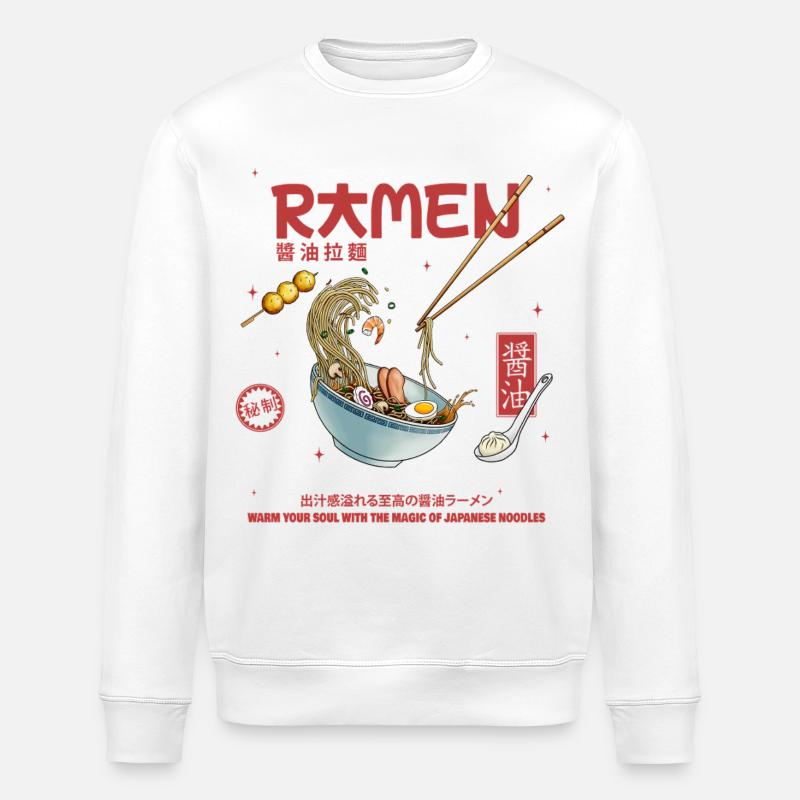 Ramen  - Sweat bio ROLLER Stanley/Stella Unisexe - blanc