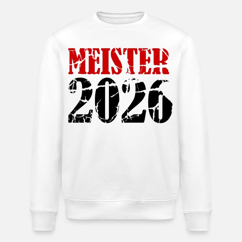 Meister 2026 Meisterschaft - Stanley/Stella Unisex Bio-Sweatshirt ROLLER - Weiß