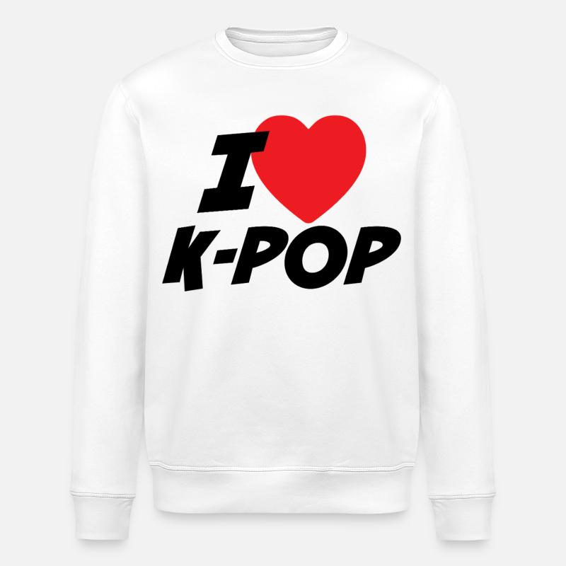 Ich liebe K-Pop - Stanley/Stella Unisex Bio-Sweatshirt ROLLER - Weiß