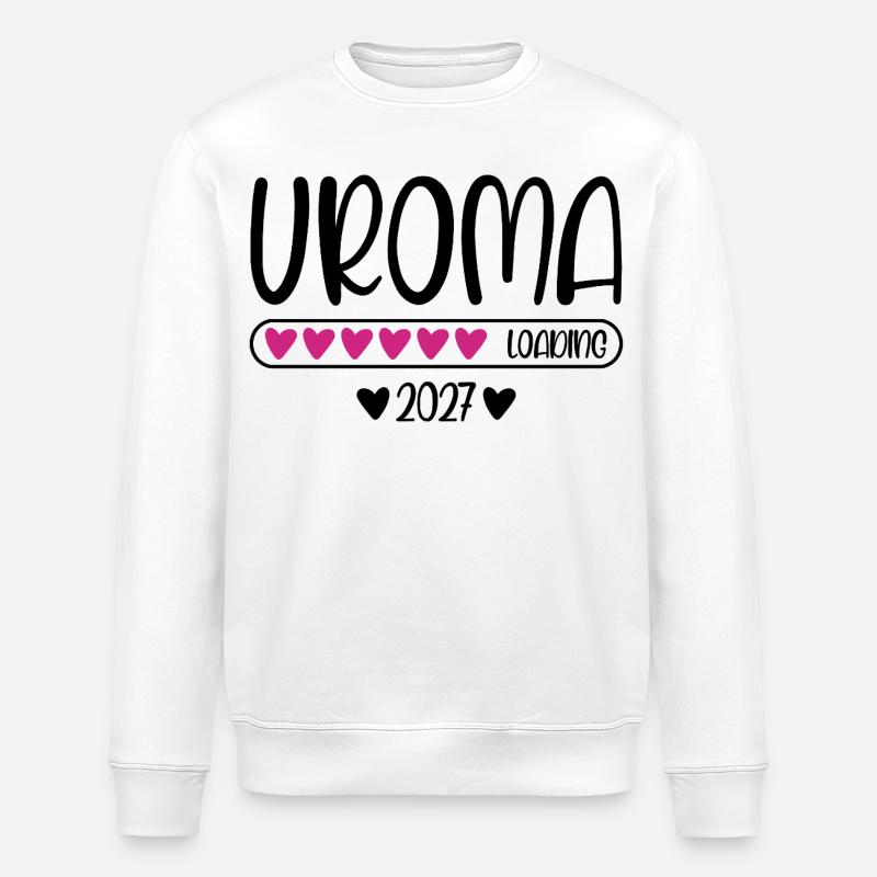 Uroma 2027 loading mit Herzchen Ladebalken - Stanley/Stella Unisex Bio-Sweatshirt ROLLER - Weiß