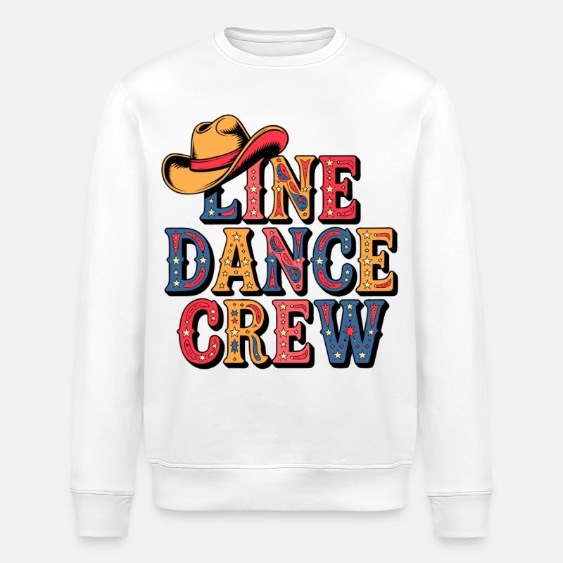 Line Dance Team - Stanley/Stella Unisex Bio-Sweatshirt ROLLER - Weiß