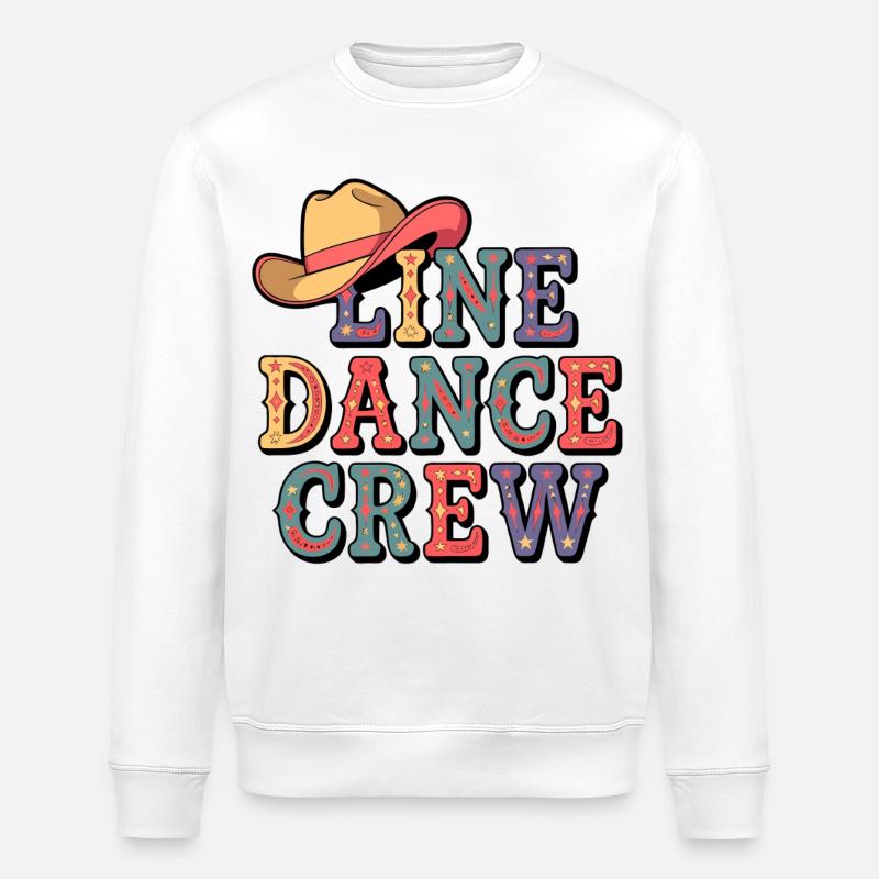 Line Dance Team - Stanley/Stella ROLLER Unisex Organic Sweatshirt - white