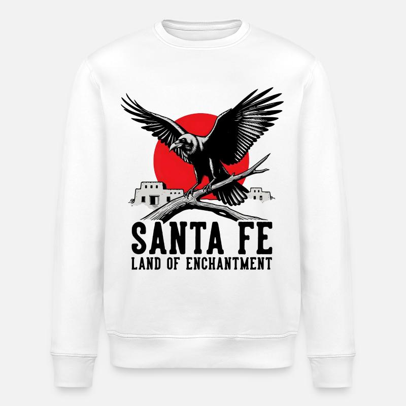 Coucher de soleil à Santa Fe - Sweat bio ROLLER Stanley/Stella Unisexe - blanc