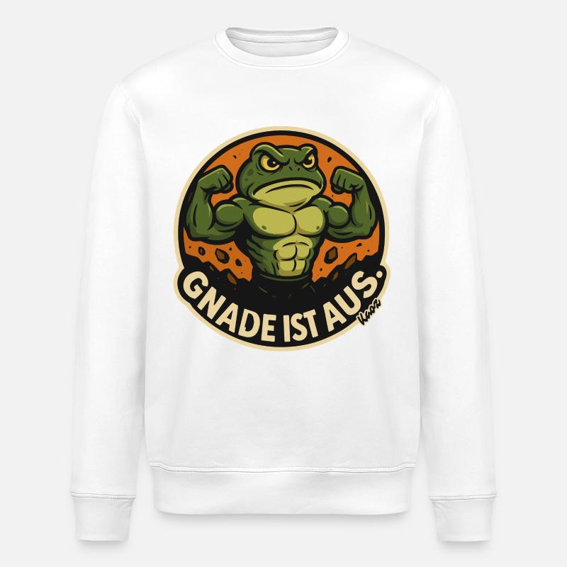 Froschkraft: Gnade ist aus - Stanley/Stella Unisex Bio-Sweatshirt ROLLER - Weiß