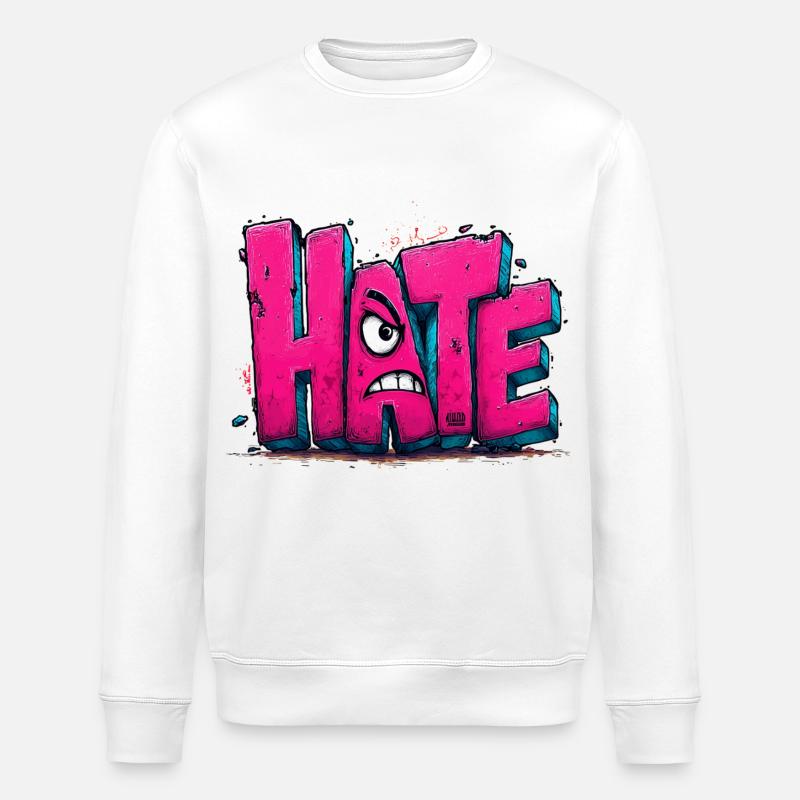 Détester le graffiti - Sweat bio ROLLER Stanley/Stella Unisexe - blanc