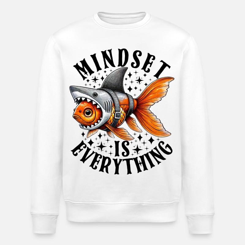 Mindset Is Everything Motivational Inspirational - Stanley/Stella Unisex Bio-Sweatshirt ROLLER - Weiß