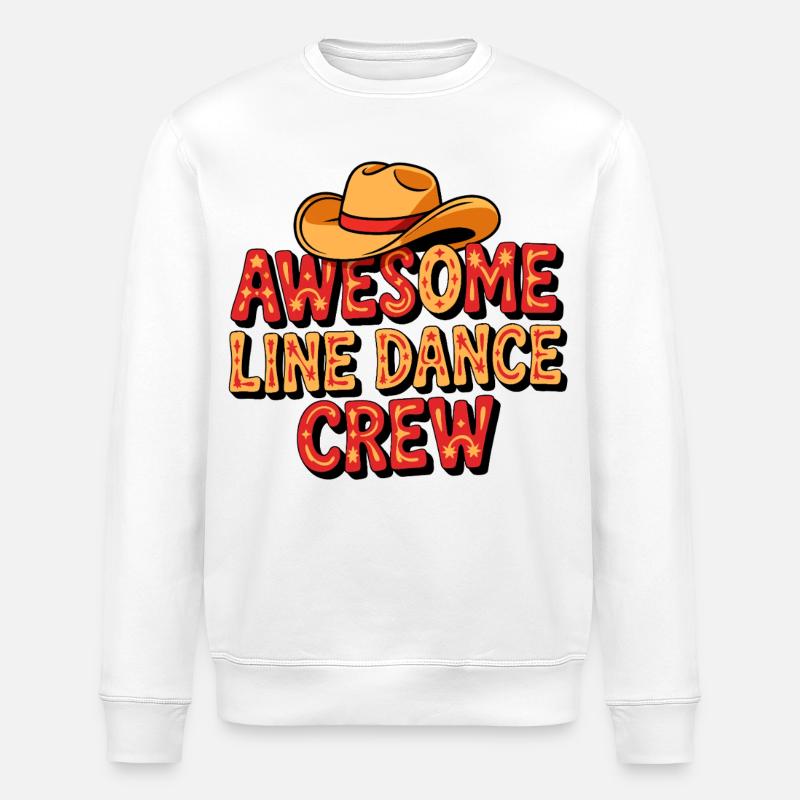 Awesome Line Dance Crew - Stanley/Stella Unisex Bio-Sweatshirt ROLLER - Weiß