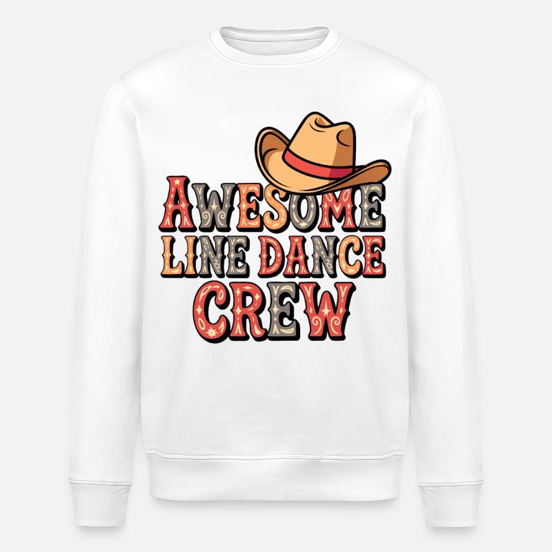 Awesome Line Dance Crew - Stanley/Stella Unisex Bio-Sweatshirt ROLLER - Weiß