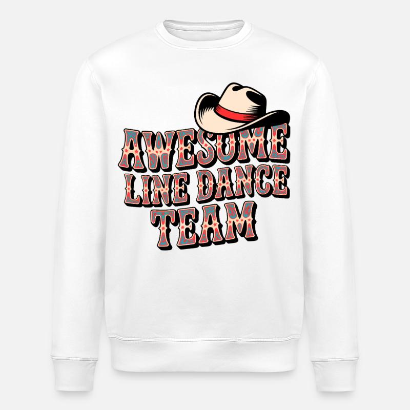 Awesome Line Dance Team - Stanley/Stella Unisex Bio-Sweatshirt ROLLER - Weiß