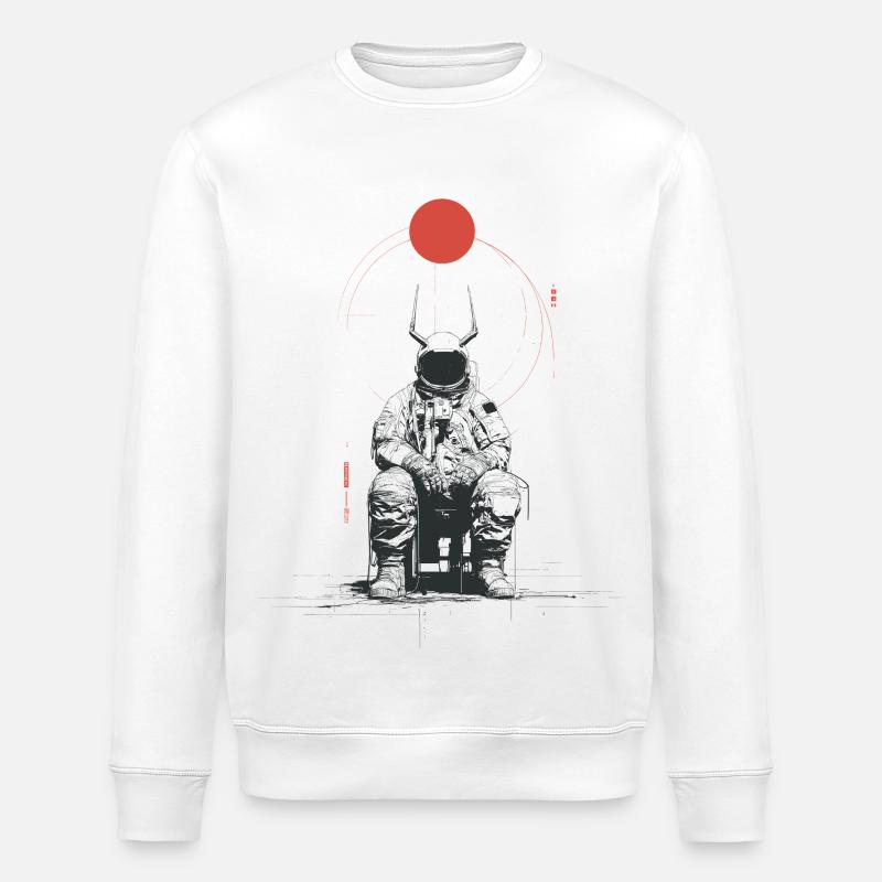 Silhouette im Orbit - Stanley/Stella Unisex Bio-Sweatshirt ROLLER - Weiß