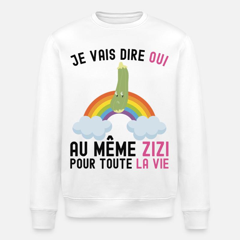 Future Mariée EVJF Le Même Zizi Pour Toute La Vie - Sweat bio ROLLER Stanley/Stella Unisexe - blanc