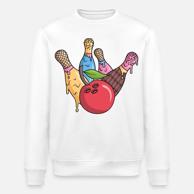 Bowlers Glaces Enfants Garçons Bowling - Sweat bio ROLLER Stanley/Stella Unisexe - blanc