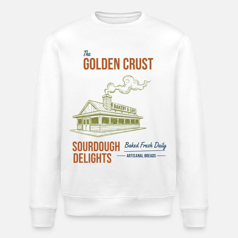 Ästhetik Sauerteig Brot Bäckerei Backwaren  - Stanley/Stella Unisex Bio-Sweatshirt ROLLER - Weiß