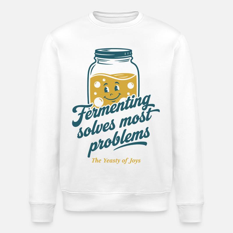 Sauerteigbrot Backen Bäcker Sauerteig - Stanley/Stella Unisex Bio-Sweatshirt ROLLER - Weiß