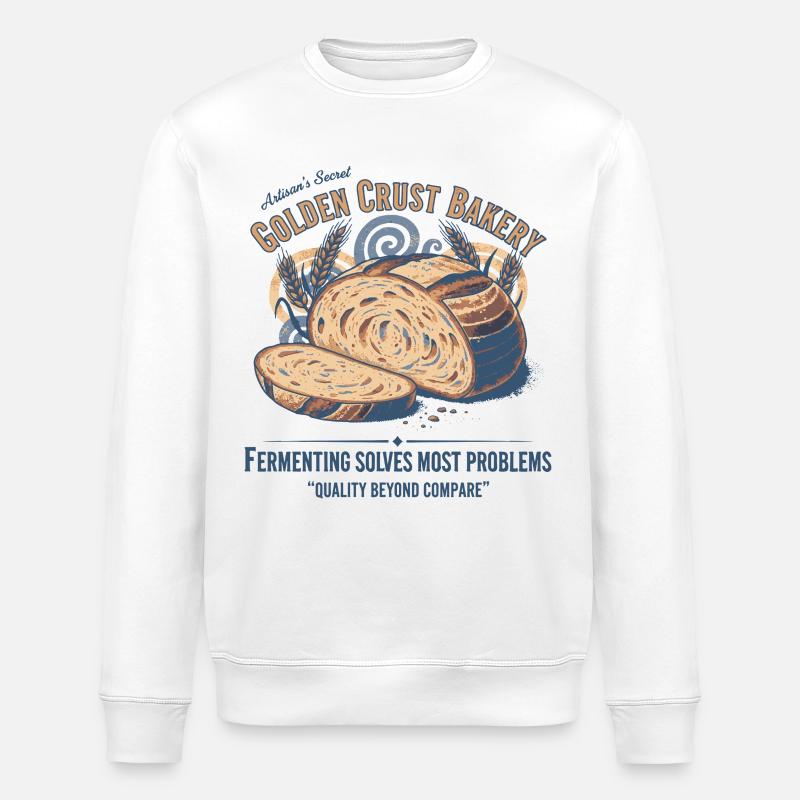 Sauerteigbrot Backbäcker Sauerteigstarter - Stanley/Stella Unisex Bio-Sweatshirt ROLLER - Weiß