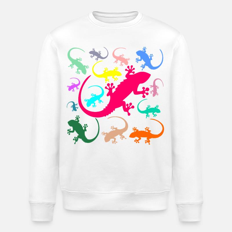 Lizard Diversity - Stanley/Stella ROLLER Unisex Organic Sweatshirt - white