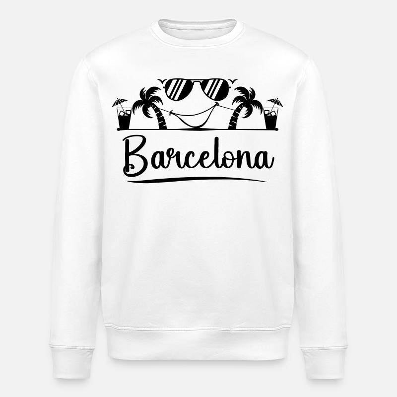 Barcelone - Sweat bio ROLLER Stanley/Stella Unisexe - blanc