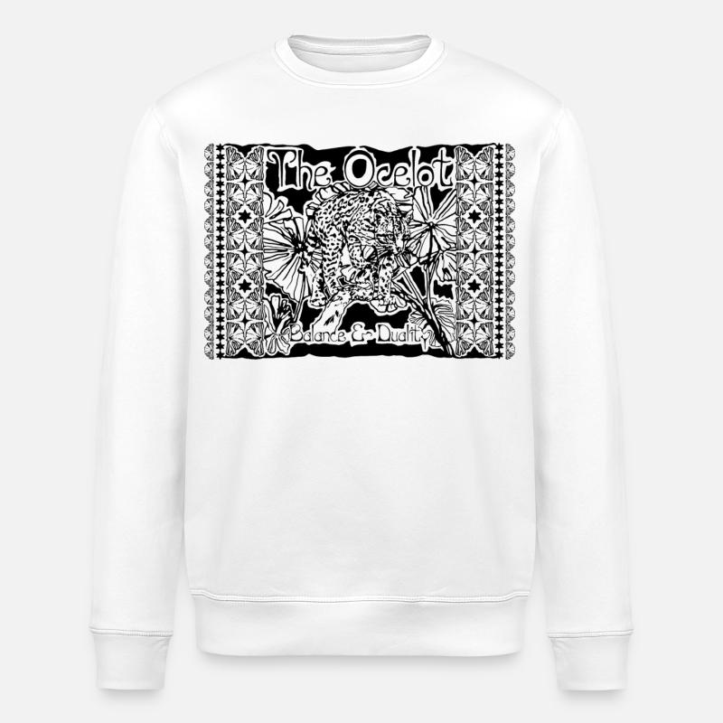 DER OCELOT - Stanley/Stella Unisex Bio-Sweatshirt ROLLER - Weiß