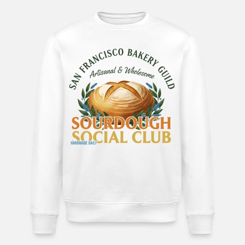 Sauerteigbrot Backbäcker Lokale Sauerteigära - Stanley/Stella Unisex Bio-Sweatshirt ROLLER - Weiß